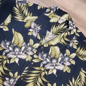 Pacific Legend Hawaiian‎ Shirt Mens 2XL AOP Floral  Hawaii Aloha USA Made VGT